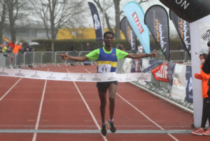 Weynay Ghebresilasie, winner of the 2017 Inverness Half Marathon